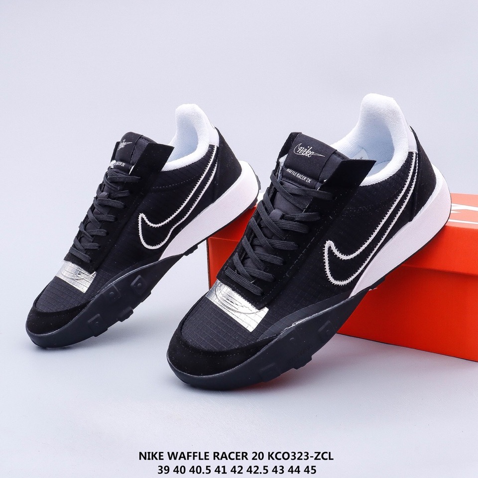 Nike Waffle Racer 20 KCO Black White Shoes
